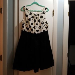 Modcloth sleeveless heart dress 1X NWOT